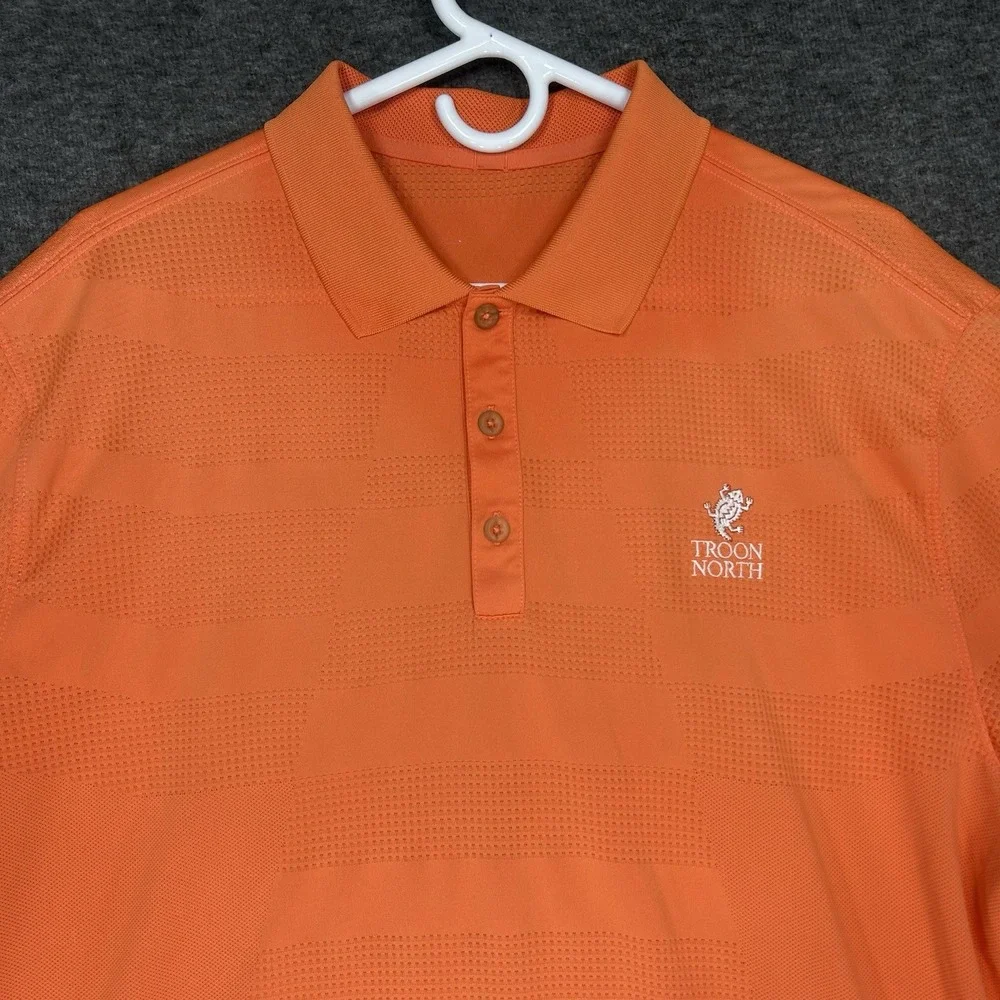 Nike Troon North Golf Polo Shirt Mens XL Orange Breathable Short sleeve - Picture 2 of 13